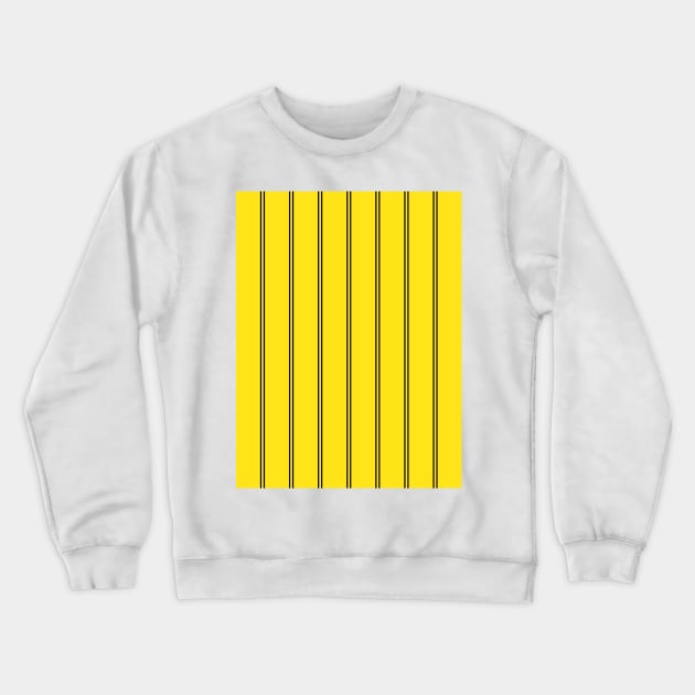 Millwall Yellow and Black Pinstripes 1993 Away Crewneck Sweatshirt by Culture-Factory